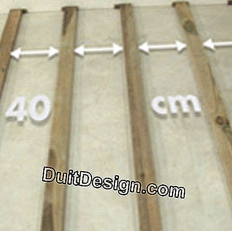 Leave a gap of 40 cm maximum between each joist