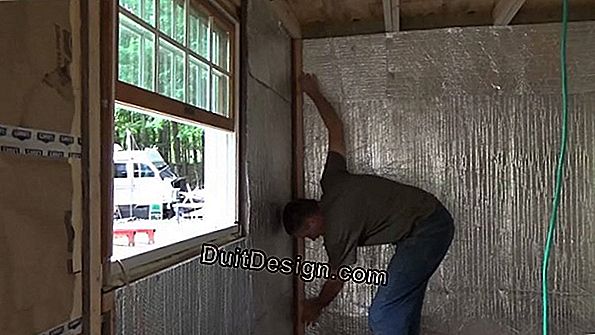 Insulation under wood paneling