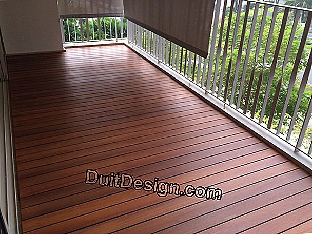 Wood floor on a balcony