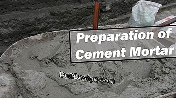 Mortar: sand preparation