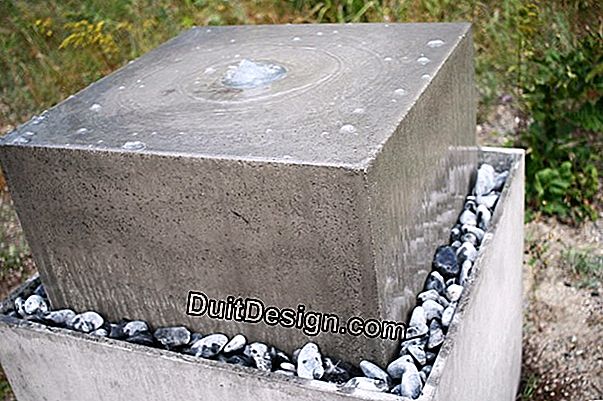 Making a concrete fountain