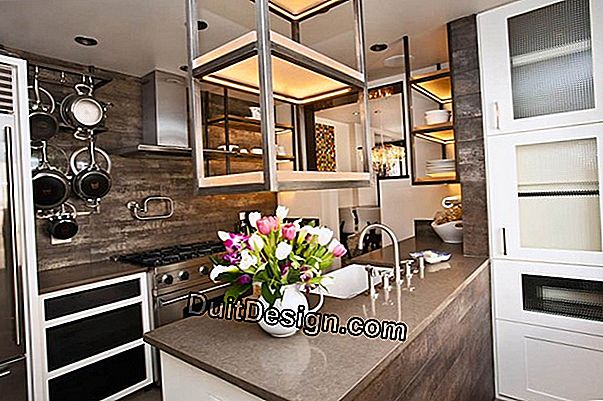 A kitchen with industrial decoration