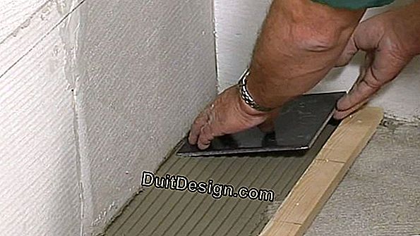 Bevestig een trap met vloerverwarming
