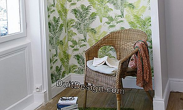 DIY: menghiasi alcove dengan kertas dinding