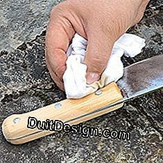 lucidare il coltello di legno